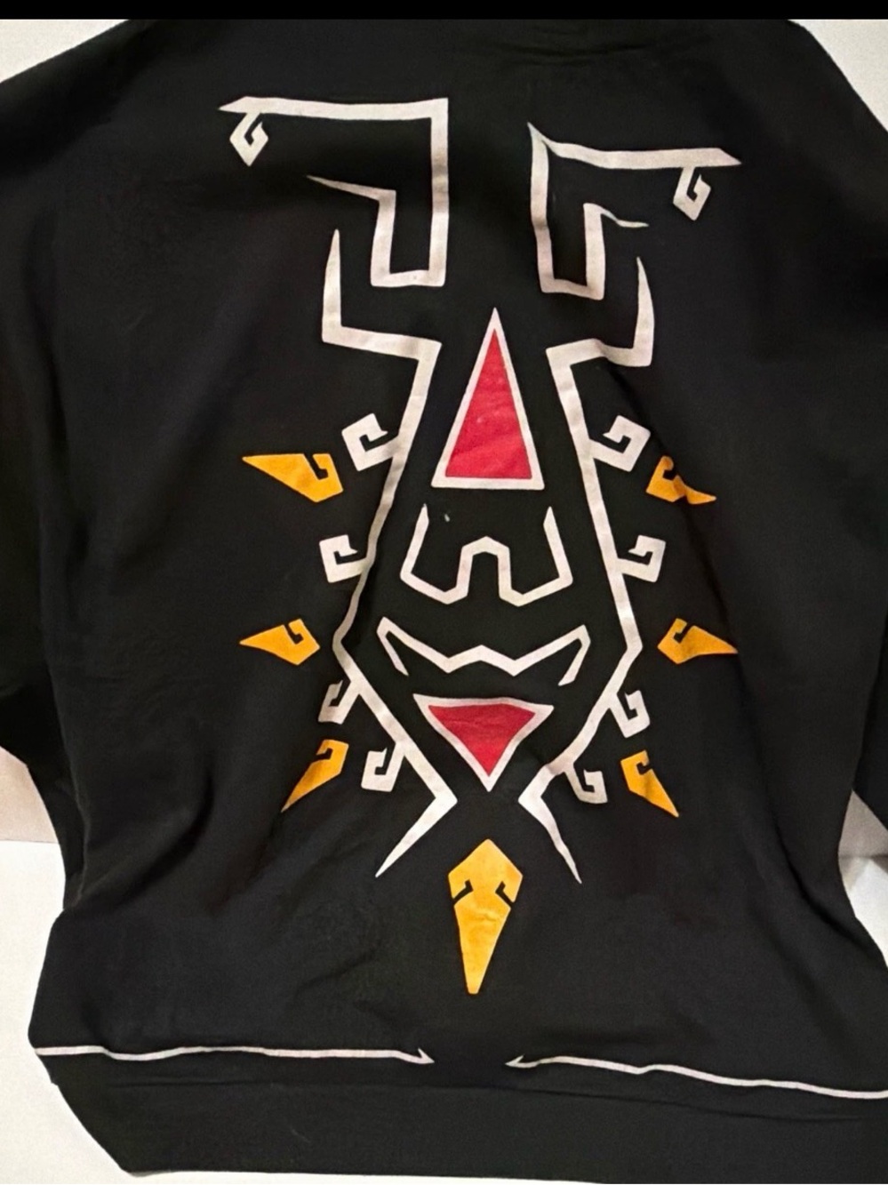 ThinkGeek Zelda Breath of the Wild zip up hoodie with Red & Yellow Graphic